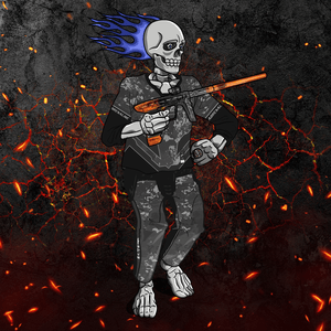 Adrenaline Skully NFT - Hellfire in Hyperball with Ring - Adrenaline