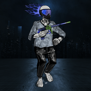 Adrenaline Skully NFT - Joker in Airball with Goggles and Ring - Adrenaline