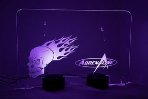 Lighted Adrenaline Display Stand - Clear with Dual Multi-Color LED Arrays - Adrenaline