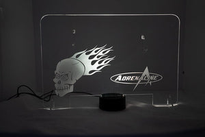 Lighted Adrenaline Display Stand - Clear with Single Multi-Color LED Array - Adrenaline
